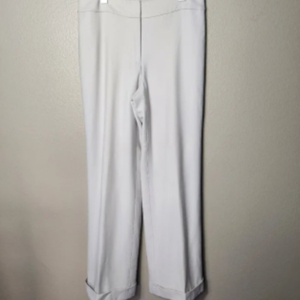 AT Studio Wmns Wool Cashmere High Rise Cuffed Wide Leg Dress Pants-Size 6 (NWT)